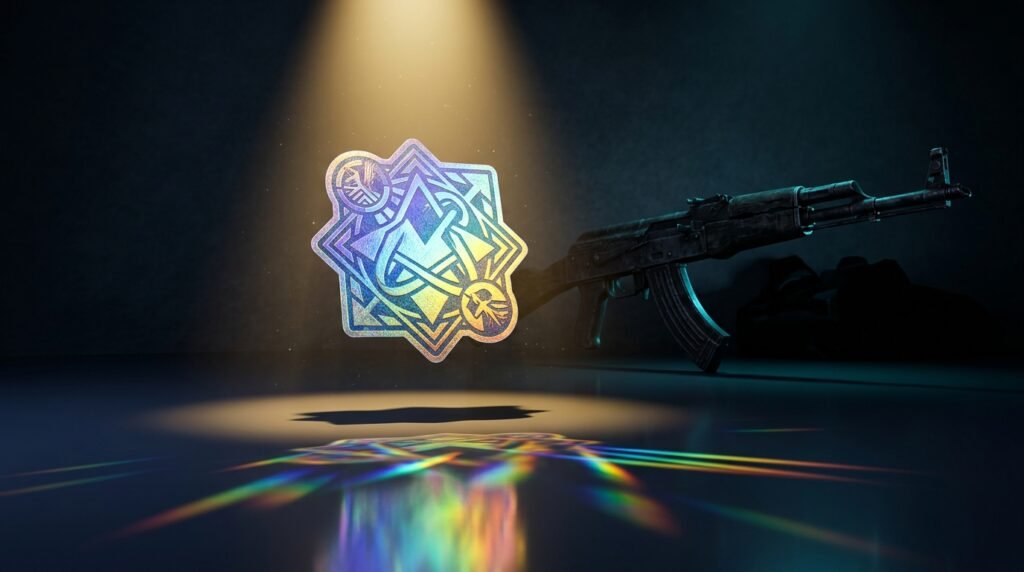 A single holographic CS2 sticker