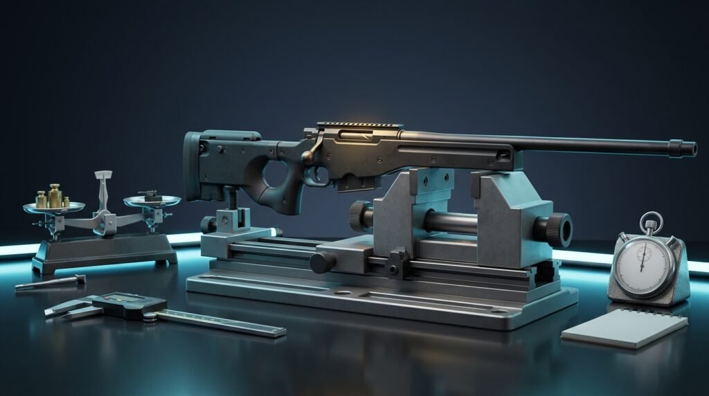 A precision measuring rig used to rank CS2 sites